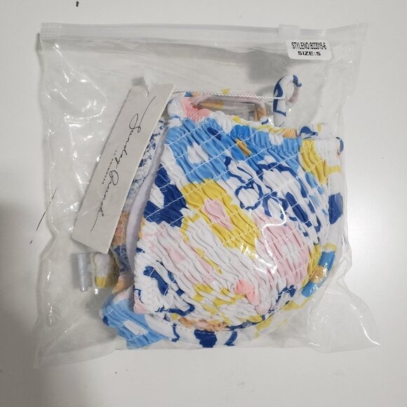 NWT‎ SUNDAY BRUNCH Underwired Padded Bra Shirred Bikini Set Size Small - Picture 6 of 9